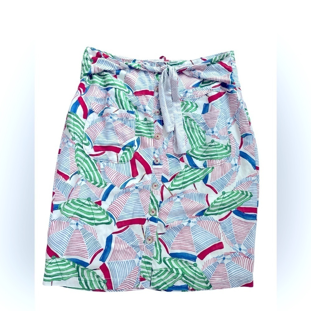 Anthropologie Conversations 43 of 52 Beach Umbrella Print Limited Edition Skirt